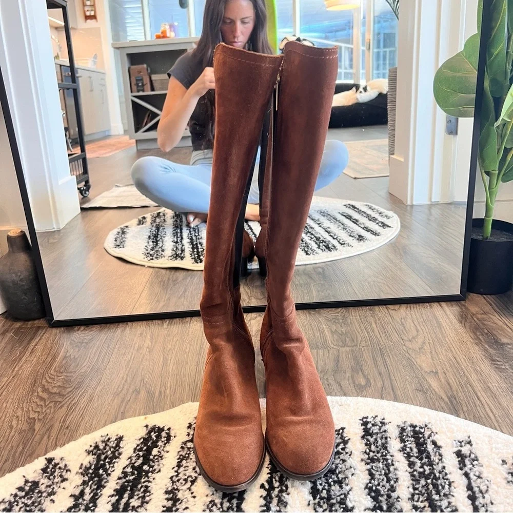 Aquatalia Nova Knee High Suede Boots - Picture 3 of 16